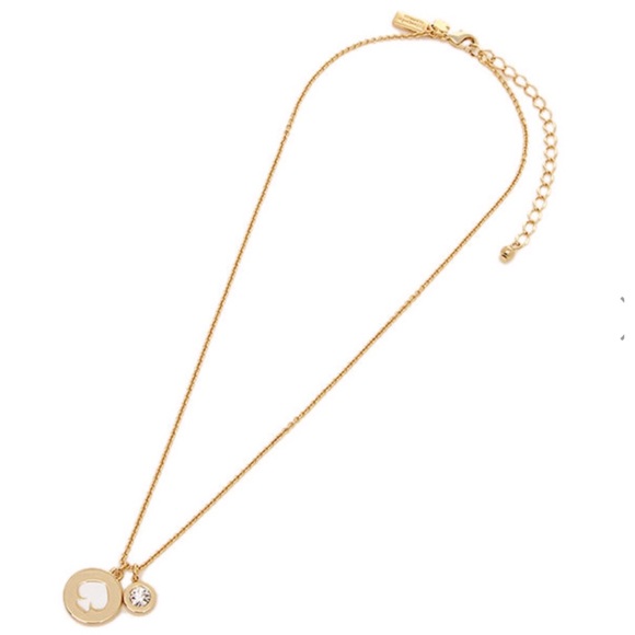 KATE SPADE • White Spot The Spade Necklace - Picture 3 of 8
